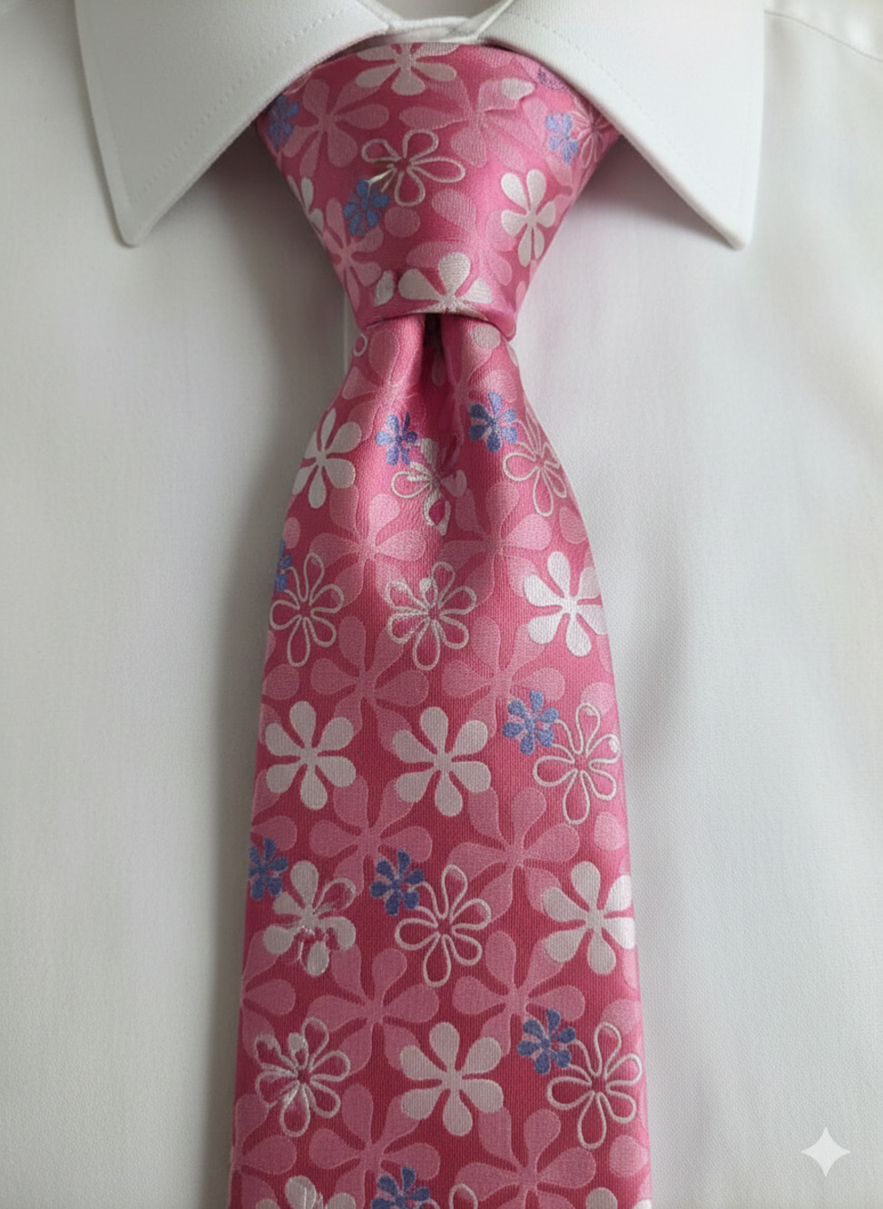 Ted Baker pink white blue flower floral 100% silk tie - 58" - corpcore office